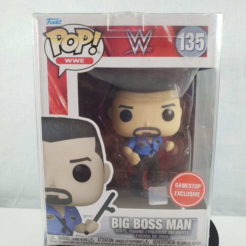 Funko Pop! Vinyl: WWE - Big Boss Man - GameStop (GS) (Exclusive) #135 W/Protecto